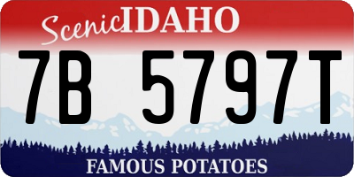 ID license plate 7B5797T