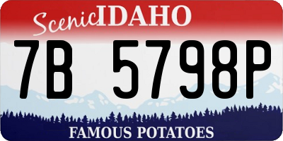 ID license plate 7B5798P