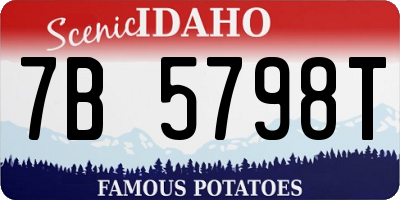 ID license plate 7B5798T