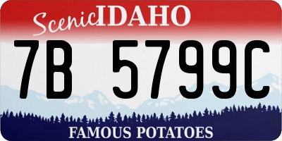 ID license plate 7B5799C