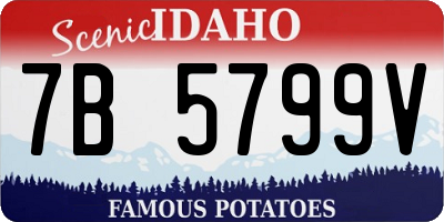 ID license plate 7B5799V