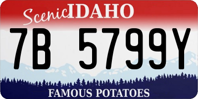 ID license plate 7B5799Y