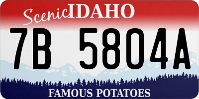ID license plate 7B5804A