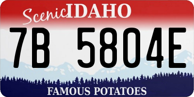 ID license plate 7B5804E