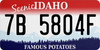 ID license plate 7B5804F