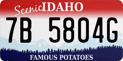 ID license plate 7B5804G