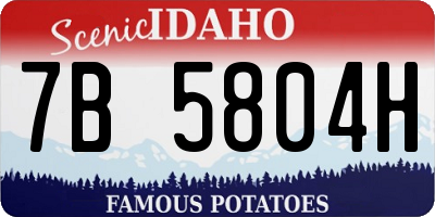 ID license plate 7B5804H