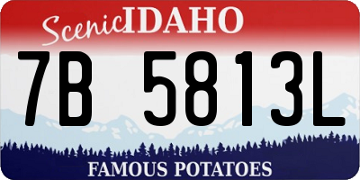 ID license plate 7B5813L