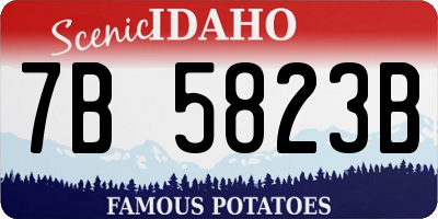 ID license plate 7B5823B