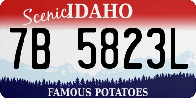 ID license plate 7B5823L