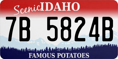 ID license plate 7B5824B