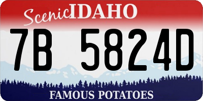 ID license plate 7B5824D