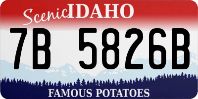ID license plate 7B5826B