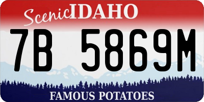 ID license plate 7B5869M