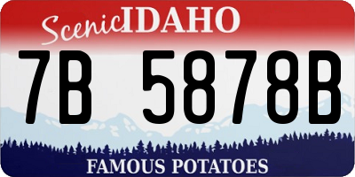 ID license plate 7B5878B