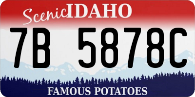 ID license plate 7B5878C
