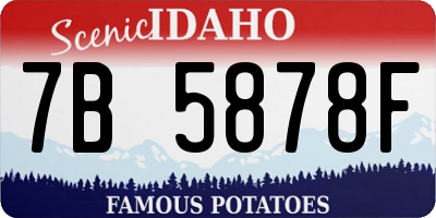 ID license plate 7B5878F