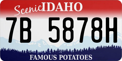 ID license plate 7B5878H