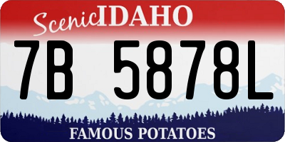 ID license plate 7B5878L