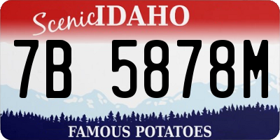 ID license plate 7B5878M