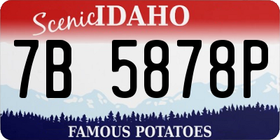 ID license plate 7B5878P