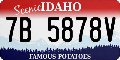 ID license plate 7B5878V