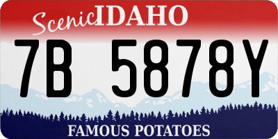 ID license plate 7B5878Y