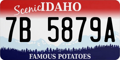 ID license plate 7B5879A