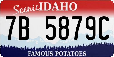 ID license plate 7B5879C