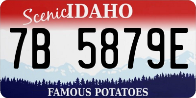 ID license plate 7B5879E