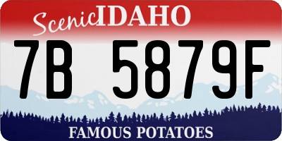ID license plate 7B5879F