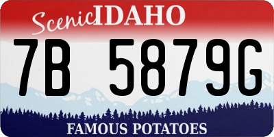 ID license plate 7B5879G