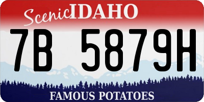 ID license plate 7B5879H