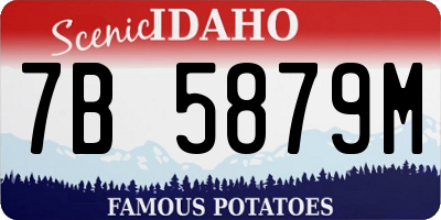 ID license plate 7B5879M