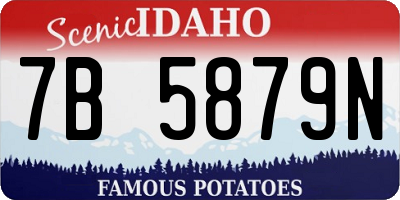 ID license plate 7B5879N