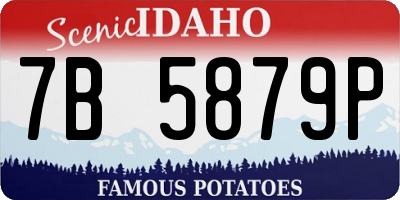 ID license plate 7B5879P