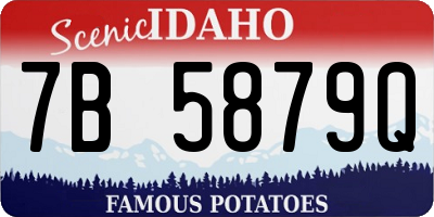 ID license plate 7B5879Q