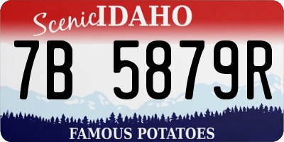 ID license plate 7B5879R
