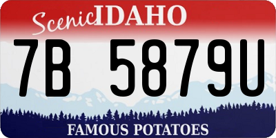 ID license plate 7B5879U