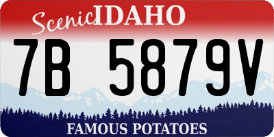 ID license plate 7B5879V