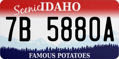 ID license plate 7B5880A