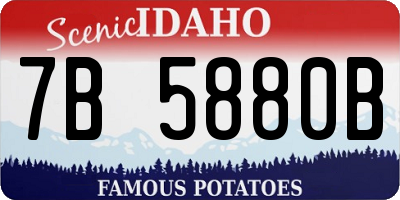 ID license plate 7B5880B