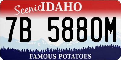 ID license plate 7B5880M
