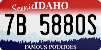 ID license plate 7B5880S