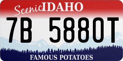 ID license plate 7B5880T