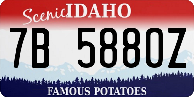 ID license plate 7B5880Z