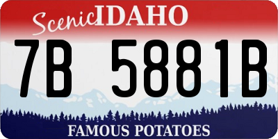 ID license plate 7B5881B