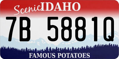 ID license plate 7B5881Q