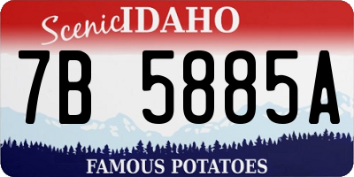 ID license plate 7B5885A