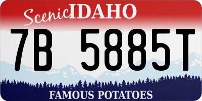 ID license plate 7B5885T